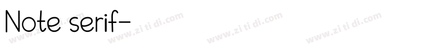 Note serif字体转换